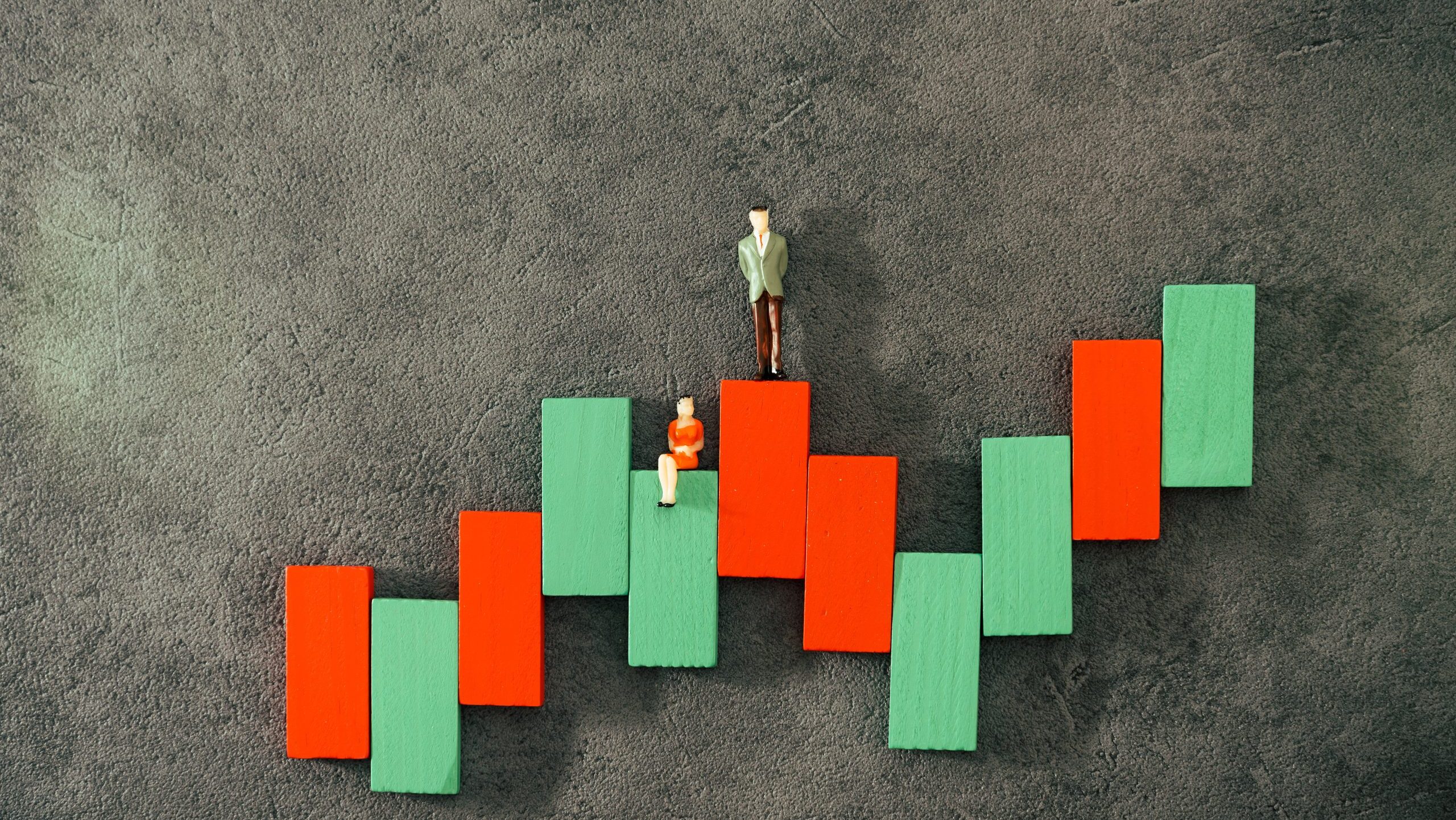 Business Investment Concept Picture Stock Ups And Downs Histogram