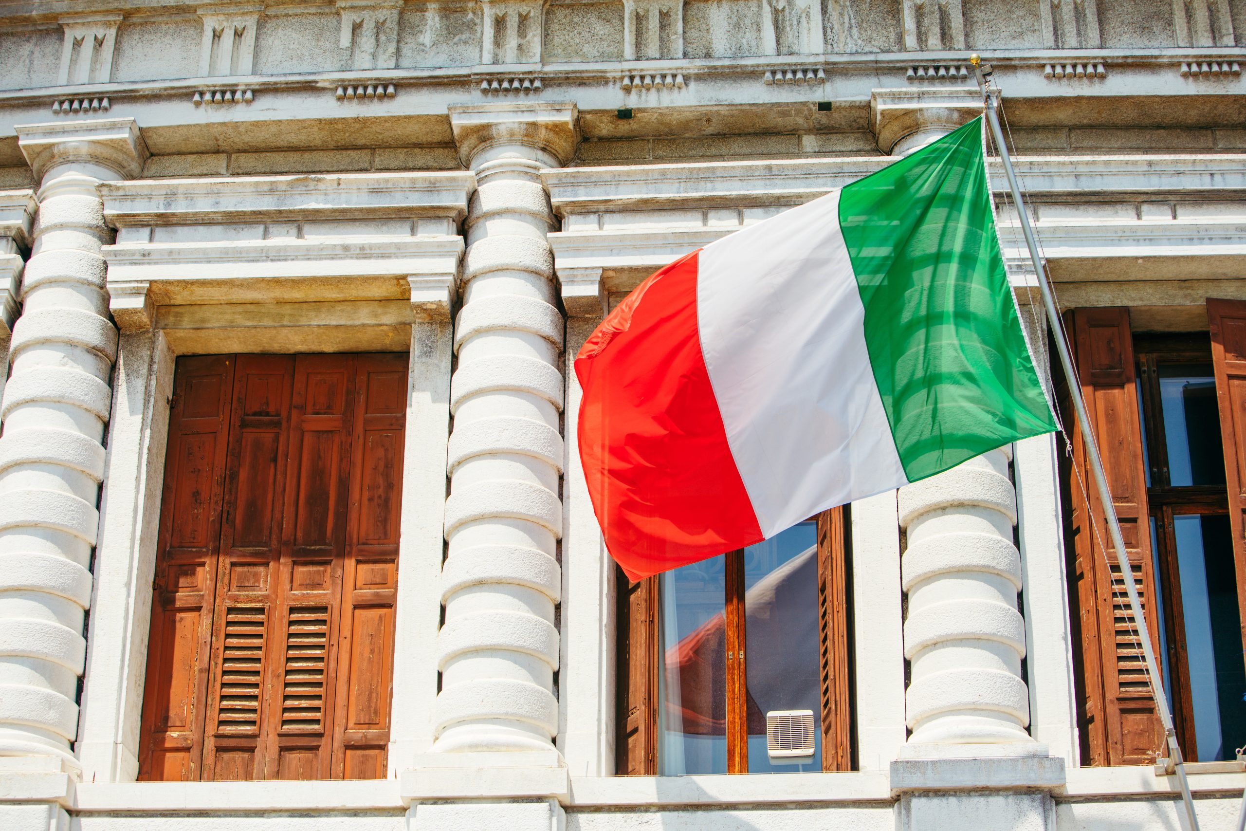 Flag Of Italy At Government Building