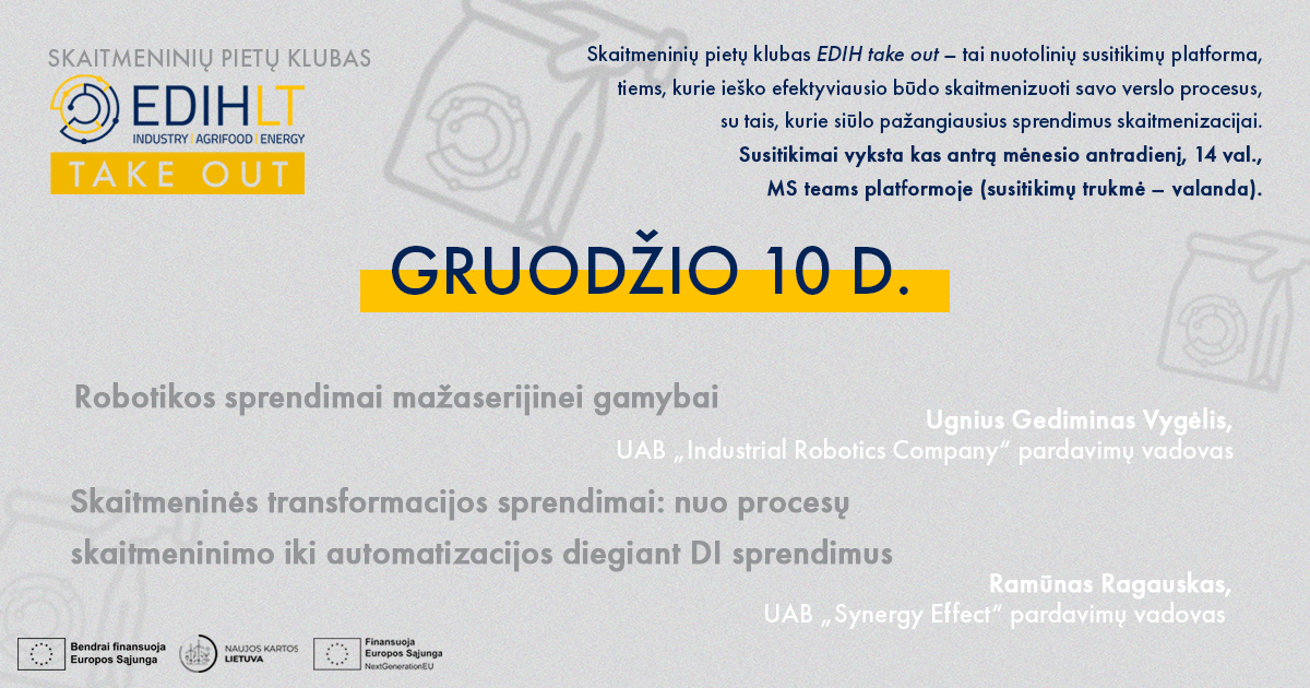 Edih Take Out Anonsas Gruodžio 10 D