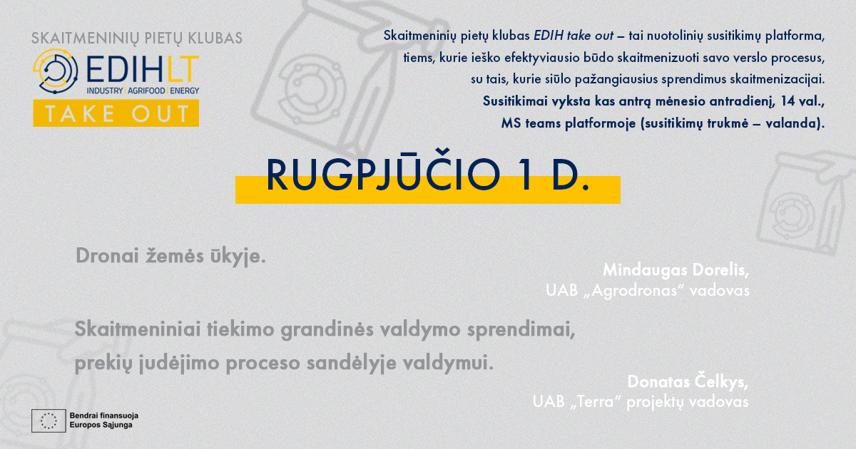 EDIH take out Rugpjūčio 1 d