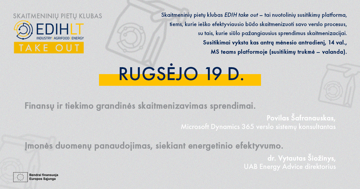 EDIH take out Rugsėjo 19 d