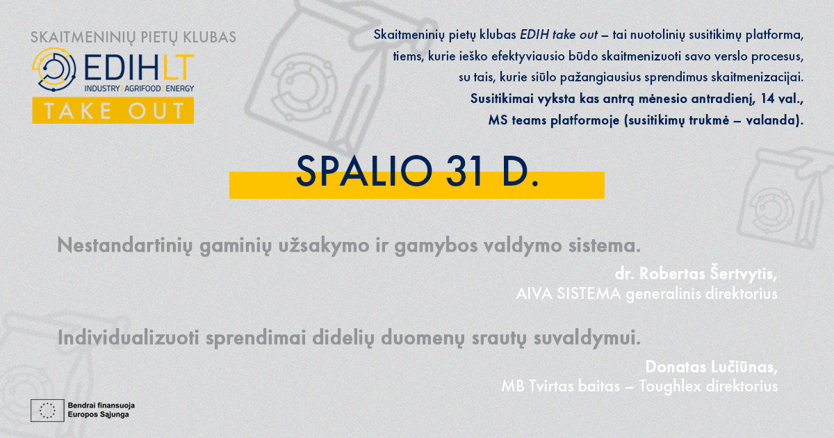 EDIH take out Spalio 31 d